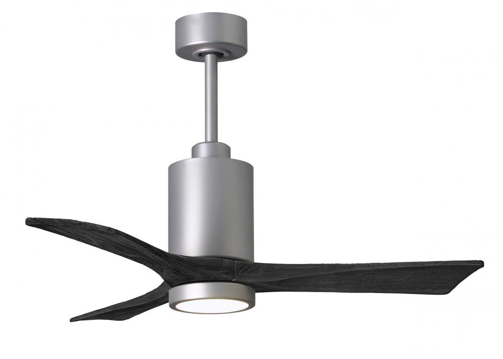 Patricia-3-42" Three Blade Ceiling Fan-5CCT Integrated LED-Brushed Nickel Finish-Matte Black Bla