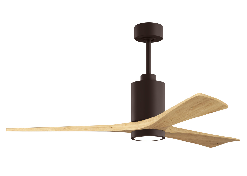 Patricia-3 - 60" Three Blade Ceiling Fan - 5CCT Integrated LED - Textured Bronze Finish
