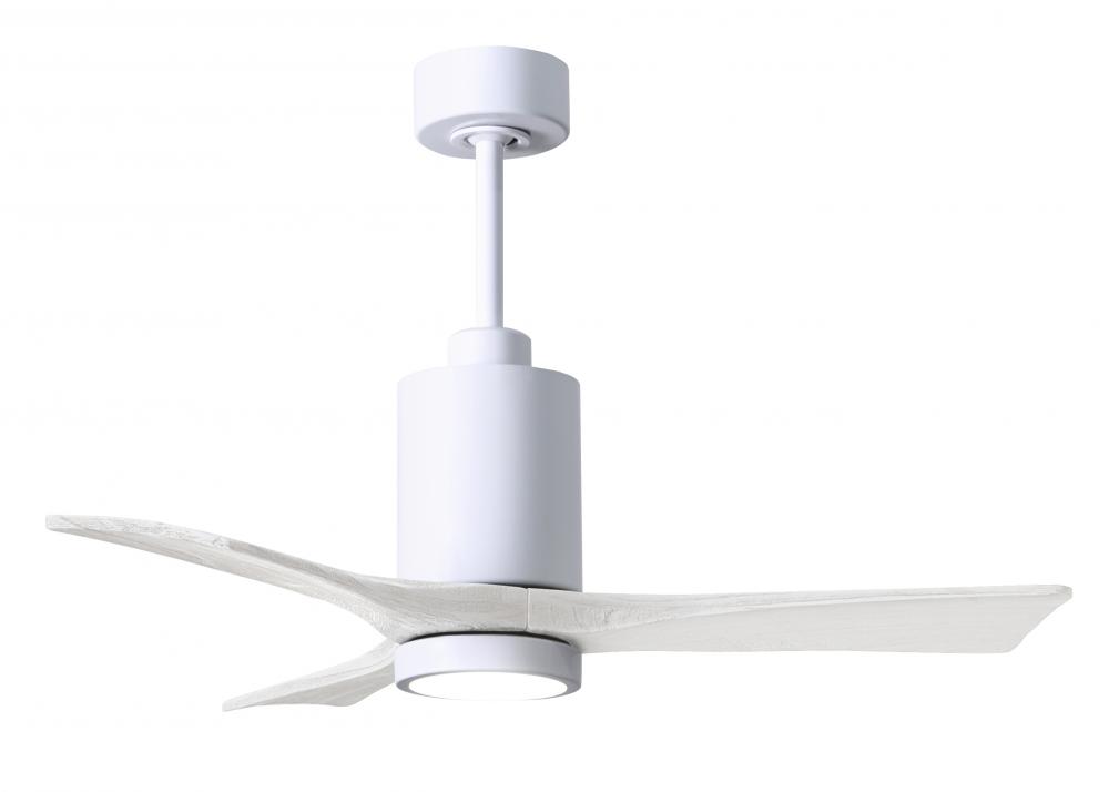 Patricia-3 - 42" Three Blade Ceiling Fan - 5CCT Integrated LED - Gloss White Finish