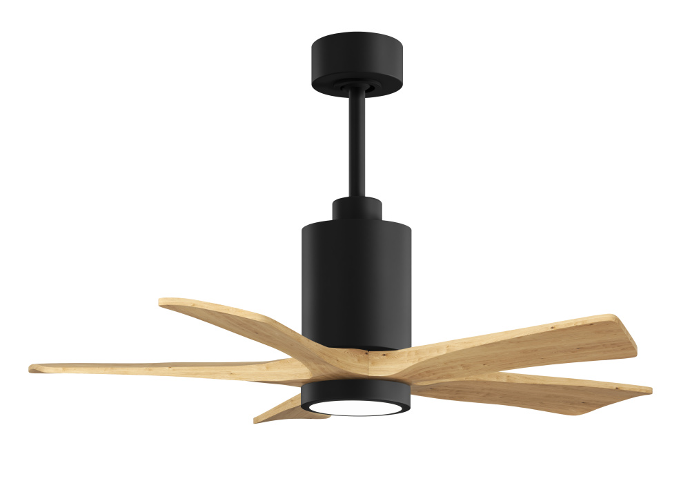 Patricia-5 - 42" Five Blade Ceiling Fan - 5CCT Integrated LED - Matte Black Finish