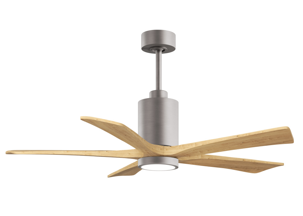 Patricia-5 - 52" Five Blade Ceiling Fan - 5CCT Integrated LED - Brushed Nickel Finish
