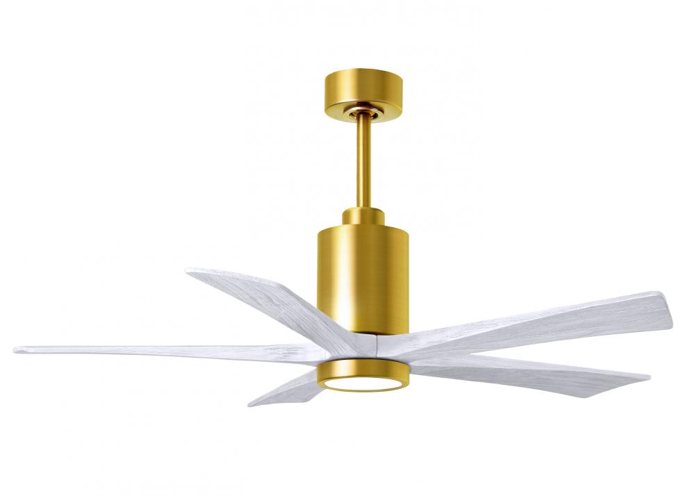 Patricia-5 - 52" Five Blade Ceiling Fan - 5CCT Integrated LED - Brushed Brass Finish