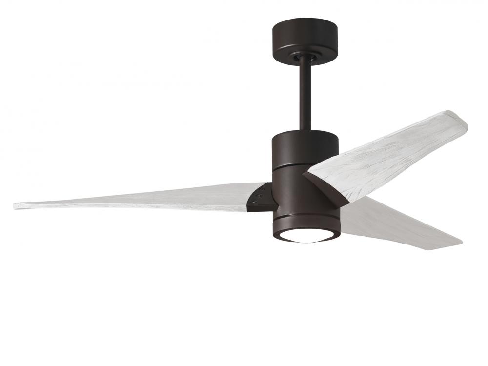 Super Janet - 52" Ceiling Fan - Integrated LED - Textured Bronze Finish - Matte White Blades