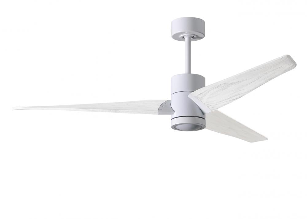 Super Janet - 60" Ceiling Fan - Integrated LED - Gloss White Finish - Matte White Blades