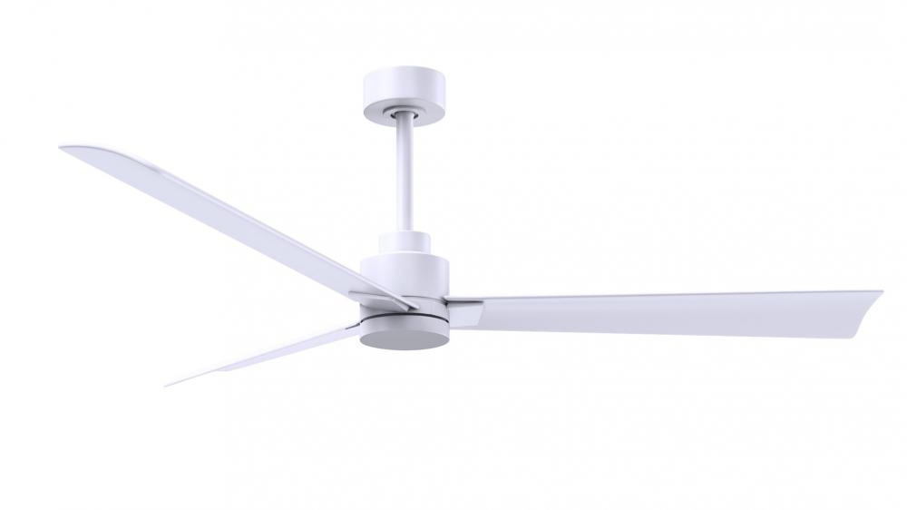 Alessandra - 56" Three Blade Transitional Ceiling Fan - Matte White Finish - Matte White Blades