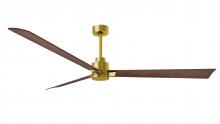 Matthews Fan Company AK-BRBR-WN-72 - Alessandra - Brushed Brass - Walnut Tone Blades - 72" Blades - 10" Downrod
