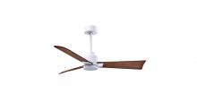 Matthews Fan Company AK-MWH-WN-42 - Alessandra - Matte White - Walnut Tone Blades - 42" Blades - 10" Downrod