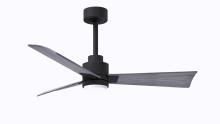 Matthews Fan Company AKLK-BK-BW-42 - Alessandra - 42" Three Blade Transitional Ceiling Fan - 5CCT Integrated LED - Matte Black Finish