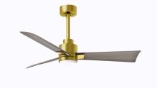 Matthews Fan Company AKLK-BRBR-GA-42 - Alessandra - LK - Brushed Brass - Gray Ash Tone Blades - 42" Blades - 10" Downrod