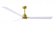 Matthews Fan Company AKLK-BRBR-MWH-72 - Alessandra - 72" Three Blade Transitional Ceiling Fan - 5CCT Integrated LED - Brushed Brass Fini