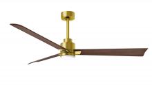 Matthews Fan Company AKLK-BRBR-WN-56 - Alessandra - LK - Brushed Brass - Walnut Tone Blades - 56" Blades - 10" Downrod