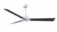 Matthews Fan Company AKLK-MWH-BK-56 - Alessandra - 56" Three Blade Transitional Ceiling Fan - 5CCT Integrated LED - Matte White Finish