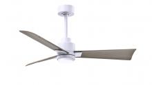 Matthews Fan Company AKLK-MWH-GA-42 - Alessandra - LK - Matte White - Gray Ash Tone Blades - 42" Blades - 10" Downrod