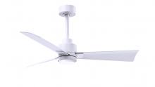 Matthews Fan Company AKLK-MWH-MWH-42 - Alessandra - 42" Three Blade Transitional Ceiling Fan - 5CCT Integrated LED - Matte White Finish
