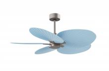 Matthews Fan Company AKTP-BN-BL - Alessandra Tropical - Brushed Nickel - Light Blue Blades - 10" Downrod
