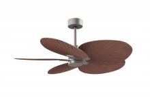 Matthews Fan Company AKTP-BN-WN - Alessandra Tropical - Brushed Nickel - Walnut Tone Tone Blades - 10" Downrod