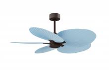 Matthews Fan Company AKTP-TB-BL - Alessandra Tropical - Textured Bronze - Light Blue Blades - 10" Downrod