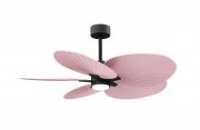 Matthews Fan Company AKTPLK-BK-PI - Alessandra Tropical - LK - Matte Black - Light Pink Blades - 10" Downrod