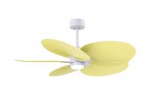 Matthews Fan Company AKTPLK-MWH-YE - Alessandra Tropical - Five Blade Ceiling Fan - 5CCT Integrated LED - Matte White Finish