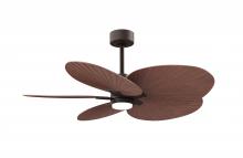 Matthews Fan Company AKTPLK-TB-WN - Alessandra Tropical - LK - Textured Bronze - Walnut Tone Tone Blades - 10" Downrod