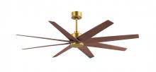 Matthews Fan Company AN-BRBR-WN-64 - Ariella - Brushed Brass - Walnut Tone Tone Blades - 64" Blades - 10" Downrod