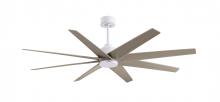 Matthews Fan Company AN-MWH-GA-64 - Ariella - Matte White - Gray Ash Tone Blades - 64" Blades - 10" Downrod