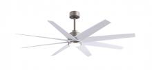 Matthews Fan Company ANLK-BN-MWH-64 - Ariella - LK - Brushed Nickel - Matte White Blades - 64" Blades - 10" Downrod