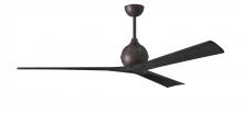 Matthews Fan Company IR3-TB-BK-72 - Irene-3 - Three Blade Paddle Fan - 72" - Textured Bronze Finish - Matte Black Blades