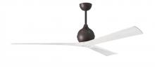 Matthews Fan Company IR3-TB-MWH-72 - Irene-3 - Three Blade Paddle Fan - 72" - Textured Bronze Finish - Matte White Blades