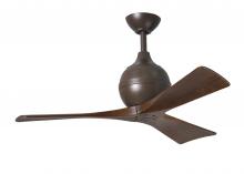 Matthews Fan Company IR3-TB-WA-42 - Irene-3 - Three Blade Paddle Fan - 42" - Textured Bronze Finish - Walnut Tone Blades