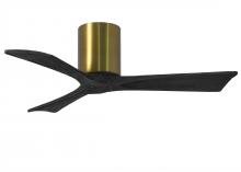 Matthews Fan Company IR3H-BRBR-BK-42 - Irene - 3H - Brushed Brass - Black Blades - 42" Blades