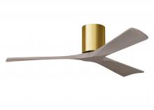 Matthews Fan Company IR3H-BRBR-GA-52 - Irene - 3H - Brushed Brass - Gray Ash Tone Blades - 52" Blades