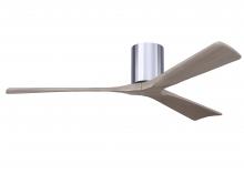 Matthews Fan Company IR3H-CR-GA-60 - Irene-3H - Three Blade Flush Mount Paddle Fan - 60" - Polished Chrome Finish
