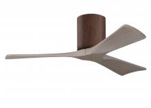 Matthews Fan Company IR3H-WN-GA-42 - Irene-3H - Three Blade Flush Mount Paddle Fan - 42" - Walnut Finish - Gray Ash Tone Blades