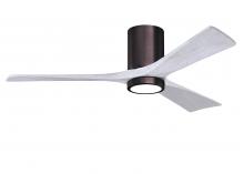 Matthews Fan Company IR3HLK-BB-MWH-52 - Irene-3HLK - 52" Three Blade Flush Mount Paddle Fan - 5CCT Integrated LED - Brushed Bronze Finis