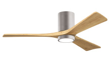 Matthews Fan Company IR3HLK-BN-LM-52 - Irene-3HLK - 52" Three Blade Flush Mount Paddle Fan - 5CCT Integrated LED - Brushed Nickel Finis