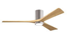 Matthews Fan Company IR3HLK-BN-LM-60 - Irene-3HLK - 60" Three Blade Flush Mount Paddle Fan - 5CCT Integrated LED - Brushed Nickel Finis