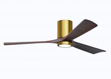 Matthews Fan Company IR3HLK-BRBR-WA-60 - Irene - 3HLK - Brushed Brass - Walnut Tone Blades - 60" Blades