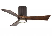 Matthews Fan Company IR3HLK-TB-WA-42 - Irene-3HLK-42" Three Blade Flush Mount Paddle Fan-5CCT Integrated LED -Textured Bronze Finish