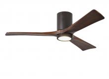 Matthews Fan Company IR3HLK-TB-WA-52 - Irene-3HLK-52" Three Blade Flush Mount Paddle Fan-5CCT Integrated LED -Textured Bronze Finish