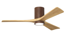 Matthews Fan Company IR3HLK-WN-LM-52 - Irene-3HLK - 52" Three Blade Flush Mount Paddle Fan - 5CCT Integrated LED - B Walnut Tone Finish