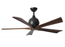 Matthews Fan Company IR5-BK-WA-52 - Irene-5 - 52" Five Blade Paddle Fan - Matte Black Finish - Walnut Tone Blades