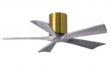 Matthews Fan Company IR5H-BRBR-BW-42 - Irene-5H - 42" Five Blade Flush Mount Paddle Fan - Brushed Brass Finish - Barn Wood Tone Blades