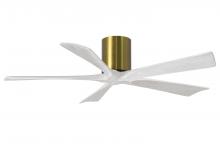 Matthews Fan Company IR5H-BRBR-MWH-52 - Irene - 5H - Brushed Brass - Matte White Blades - 52" Blades