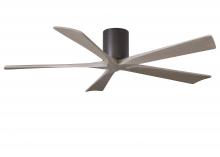Matthews Fan Company IR5H-TB-GA-60 - Irene-5H - 60" Five Blade Flush Mount Paddle Fan - Textured Bronze Finish - Gray Ash Tone Blades