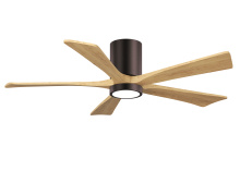 Matthews Fan Company IR5HLK-BB-LM-52 - Irene-5HLK - 52" Five Blade Flush Mount Paddle Fan - 5CCT Integrated LED - Brushed Bronze Finish