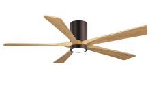 Matthews Fan Company IR5HLK-BB-LM-60 - Irene-5HLK - 60" Five Blade Flush Mount Paddle Fan - 5CCT Integrated LED - Brushed Bronze Finish