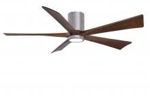 Matthews Fan Company IR5HLK-BP-WA-60 - Irene - 5HLK - Brsuhed Pewter - Walnut Tone Blades - 60" Blades