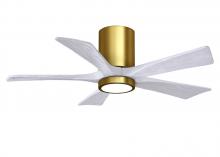 Matthews Fan Company IR5HLK-BRBR-MWH-42 - Irene - 5HLK - Brushed Brass - Matte White Blades - 42" Blades