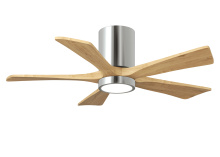 Matthews Fan Company IR5HLK-CR-LM-42 - Irene-5HLK - 42" Five Blade Flush Mount Paddle Fan - 5CCT Integrated LED - Polished Chrome Finis